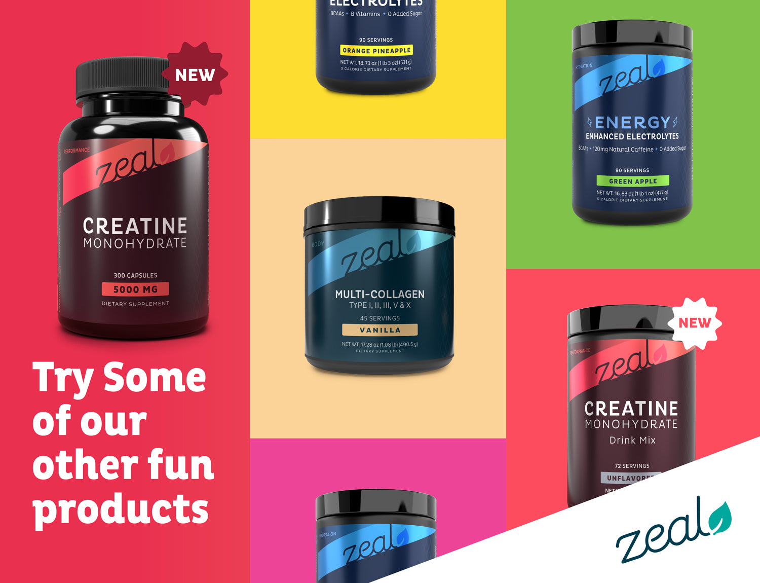 Zeal Creatine Monohydrate (300 Capsules)