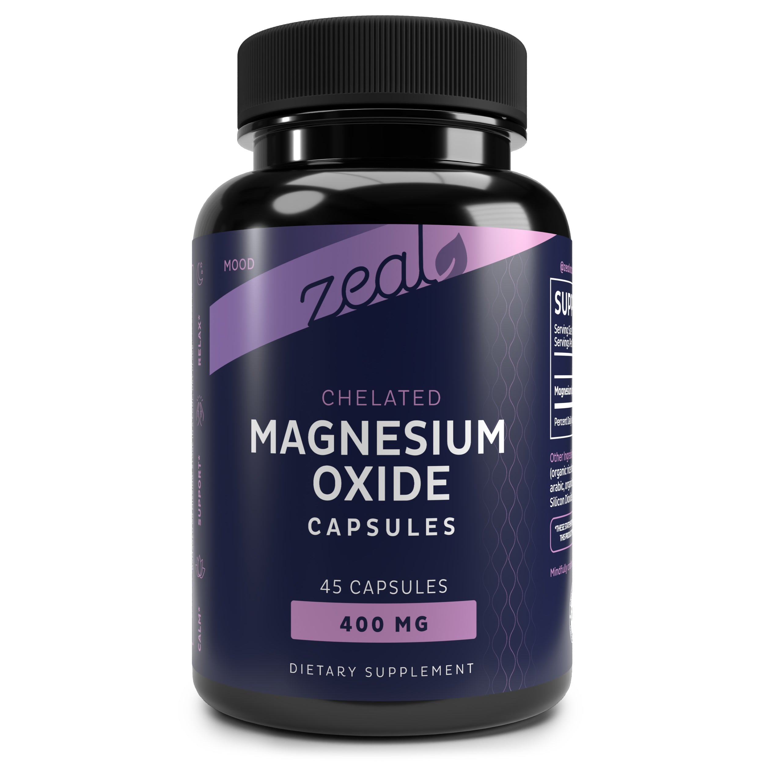 Zeal Premium Chelated Magnesium Oxide (400mg | 45 Capsules)