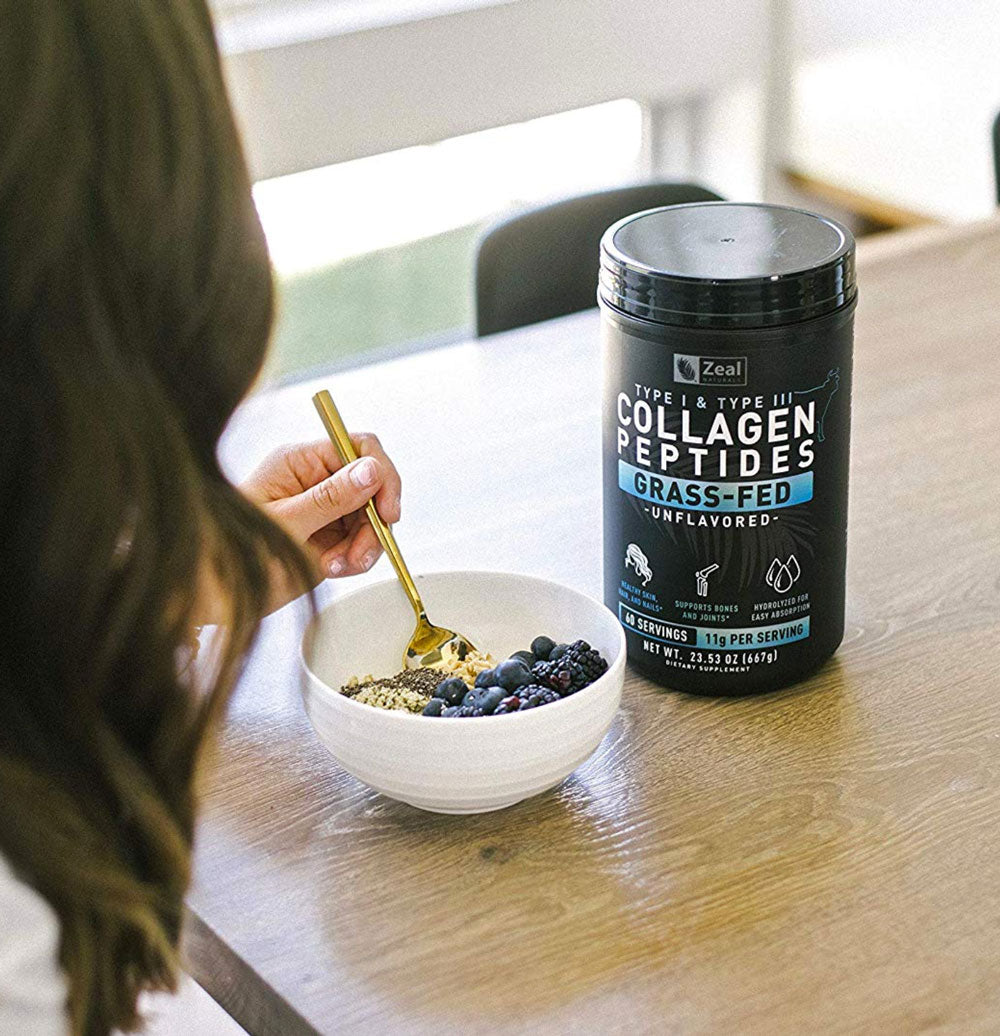Collagen Peptides Powder with Grass-Fed Hydrolyzed Collagen (Unflavored - 60 Servings)