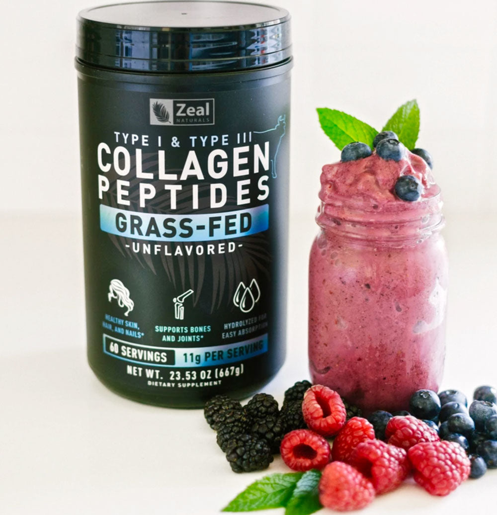 Collagen Peptides Powder with Grass-Fed Hydrolyzed Collagen (Unflavored - 60 Servings)