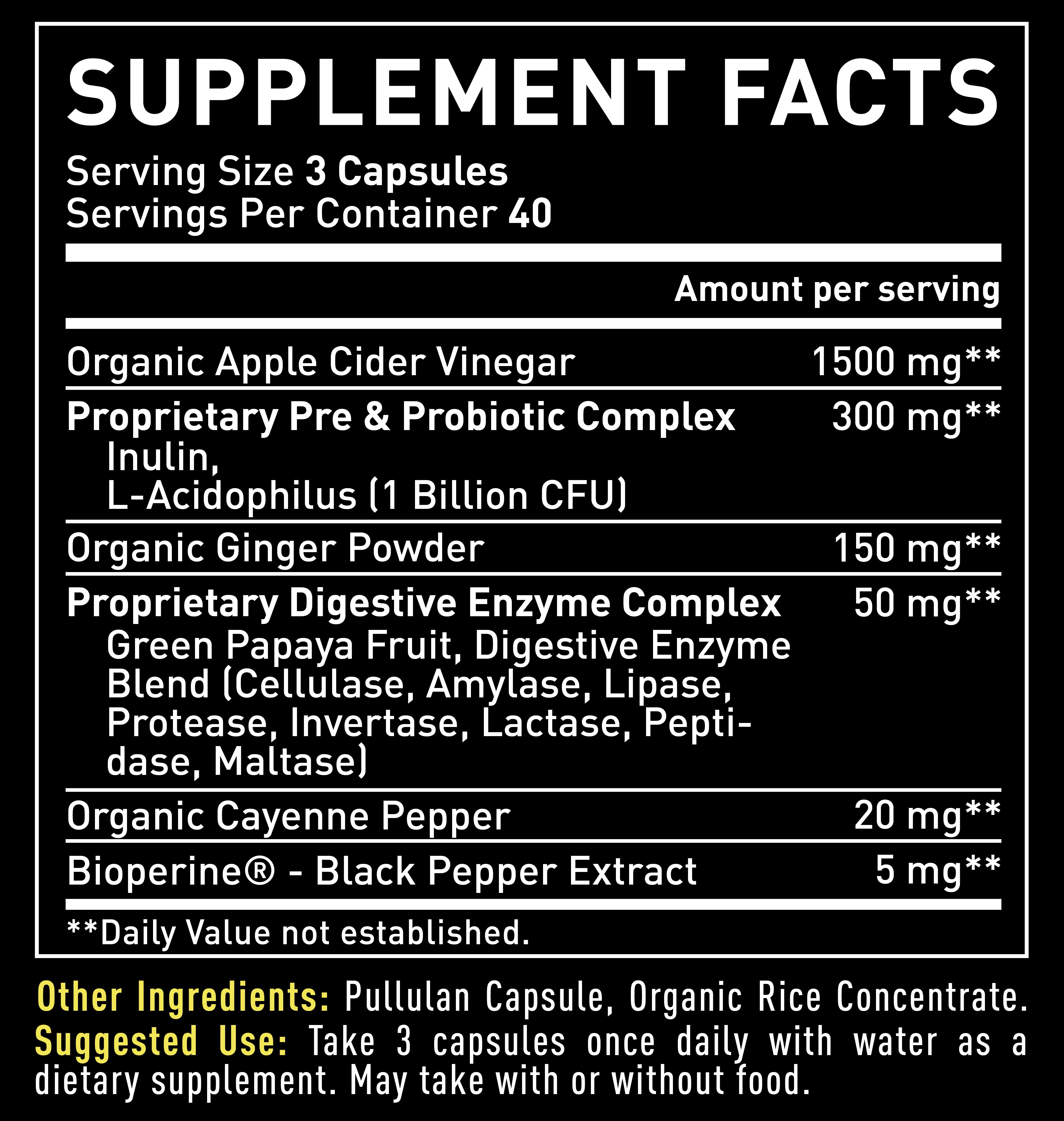 Organic Apple Cider Vinegar Digestive Complex