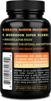 Véla Mushroom Super Blend - Brain Supplement for Focus, Memory, Clarity, and Energy*