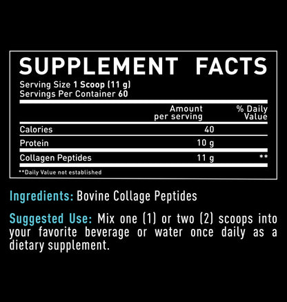 Collagen Peptides Powder with Grass-Fed Hydrolyzed Collagen (Unflavored - 60 Servings)