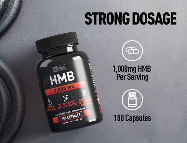 HMB (Hydroxymethylbutyrate) Capsules 1,000 mg | Supports Muscle