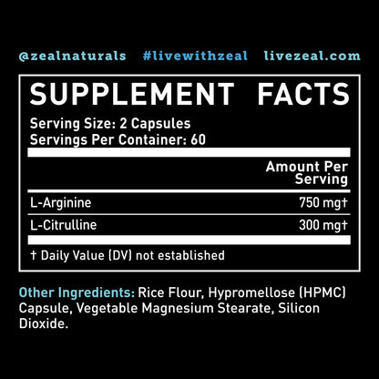 L-Arginine + L-Citrulline Capsules